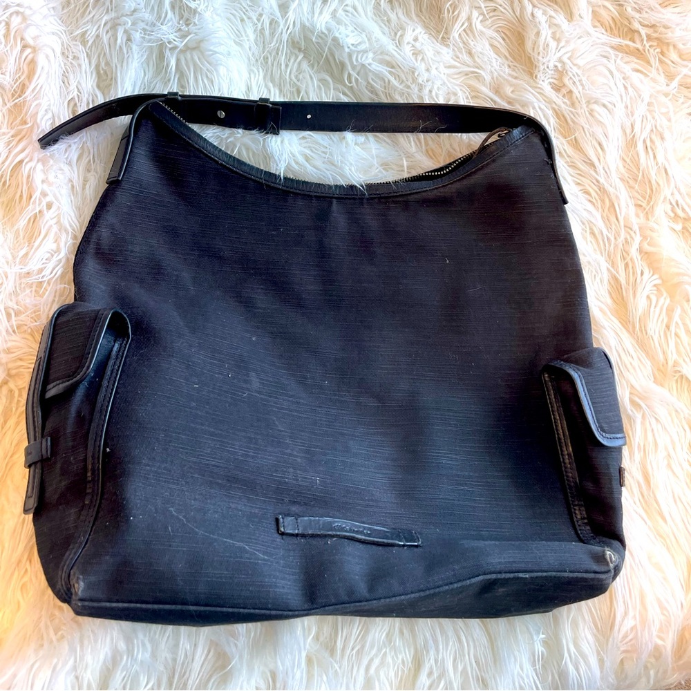 Calvin Klein Shoulder tote black w leather